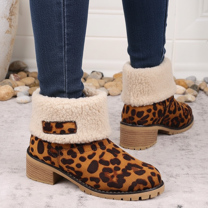 Almira vinterankelstøvle med hæl og 2-i-1 design