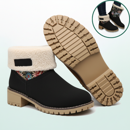 Almira vinterankelstøvle med hæl og 2-i-1 design